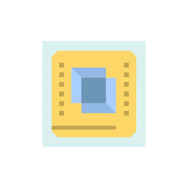 Chip, Ordenador, Cpu, Hardware, Icono de color plano del procesador. Vecto. — Vector de stock