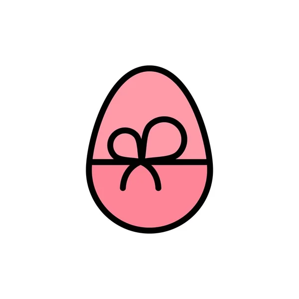 Яйце, подарунок, Великдень, Природа Плоска кольорова ікона. Векторний значок піктограми T — стоковий вектор