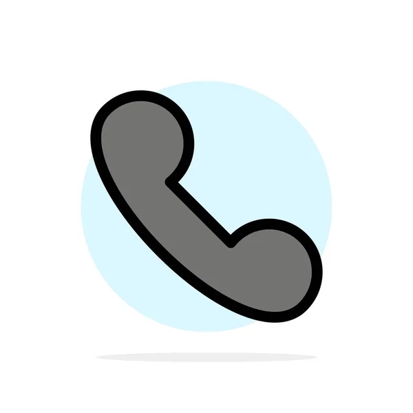 Appel, Réception, Téléphone Résumé Cercle Arrière-plan Couleur plate — Image vectorielle