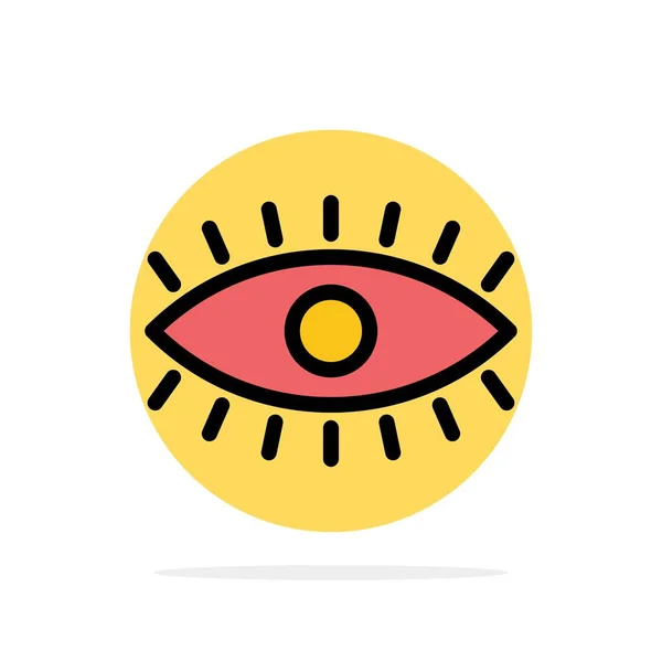 Oog, ogen, horloge, ontwerp abstracte cirkel achtergrond platte kleur I — Stockvector