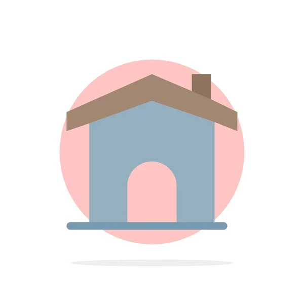Gebäude, Bau, Haus, Haus abstrakten Kreis Hintergrund f — Stockvektor