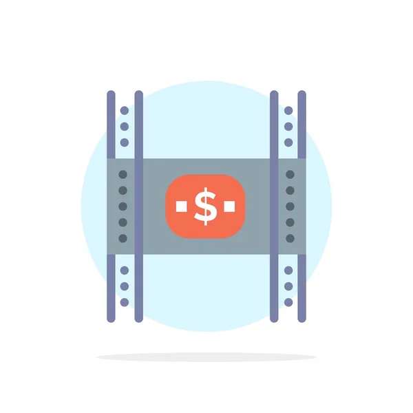 Orçamento, Custos, Filme, Dinheiro, Filme Abstrato Círculo Fundo Fla —  Vetores de Stock
