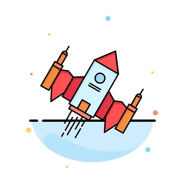 Spacecraft, spaceship, ship, space, alien Flat Color Icon Vector — Stock Vector