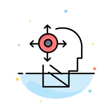 Zihin, Transform, Yourself, baş soyut düz renk simge templat