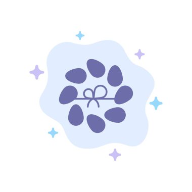 Soyut Bulut Ba Dekorasyon, Paskalya, Çiçek, Bitki Mavi Simge