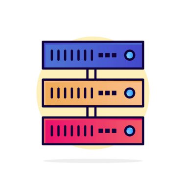 Bilgi İşlem, Veri, Depolama, Ağ Soyut Daire Arka Plan Fla