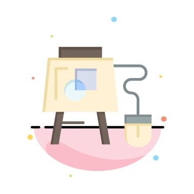 Fare, Online, Yönetim Kurulu, Eğitim Soyut Düz Renk Simge Templat