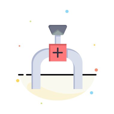 Boru Hattı, Boru, Gaz, Hat Soyut Düz Renk Simgesi Şablonu