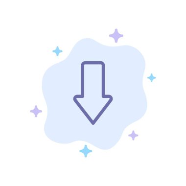 Ok, oklar, aşağı, soyut bulut Backgr mavi simge Indir