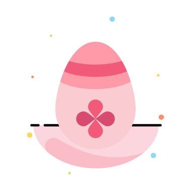 Dekorasyon, Paskalya, Paskalya Yumurtası, Yumurta Soyut Düz Renk Simgesi Tem