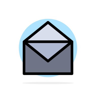 E-posta, Posta, Mesaj, Açık Soyut Daire Arka Plan Düz renk