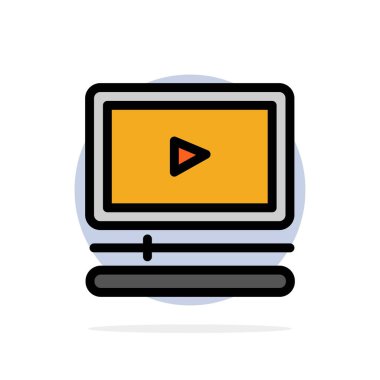 Video, Çalar, Ses, Mp3, Mp4 Soyut Daire Arka Plan Düz c