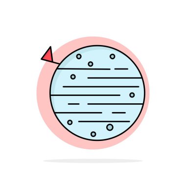 ay, gezegen, uzay, squarico, dünya Düz Renk Simge Vektör