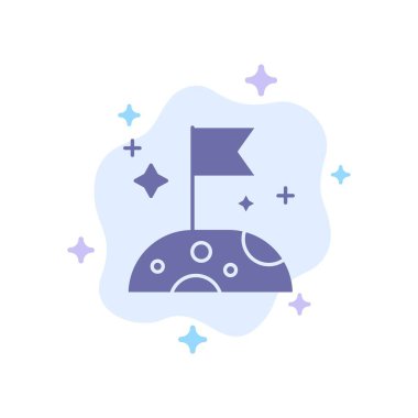 Soyut Bulut Arka Planda Ay, Yavaş, Uzay Mavisi Simgesi