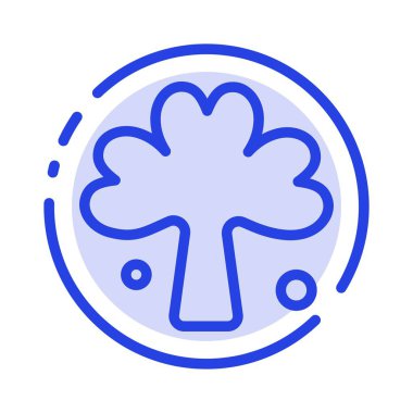 Yonca, Yeşil, İrlanda, İrlanda, Bitki Mavi Noktalı Çizgi Hattı Simgesi