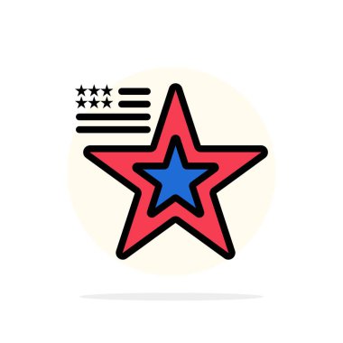 Yıldız, Amerikan, Bayrak, Abd Soyut Daire Arka Plan Düz renk 