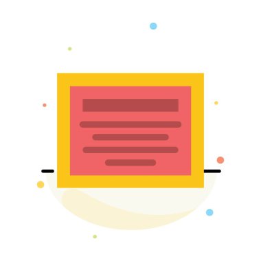 Eğitim, Dosya, Not Soyut Düz Renk Simgesi Şablonu