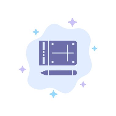 Mobil, kalem, Online, eğitim soyut Cloud ba mavi simge