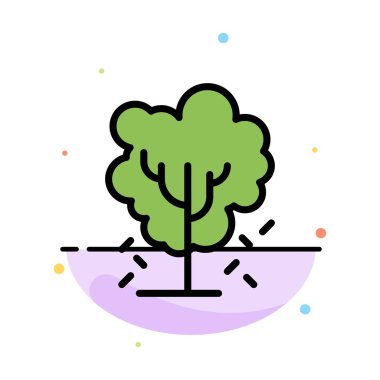 Ağaç, Elma, Elma Ağacı, Doğa, Bahar Soyut Düz Renk Simgesi