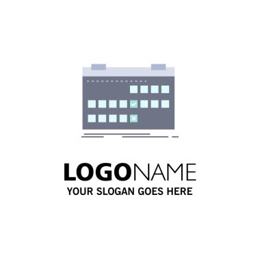 Takvim, tarih, etkinlik, sürüm, zamanlama Düz Renk Simgesi Vektör