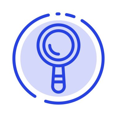 Arama, İnşaat, Bina Mavi Noktalı Çizgi Hattı Simgesi