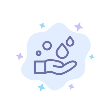 Soyut Bulut Backgroun'da Temizleme, El, Sabun, Yıkama Mavi Sonu