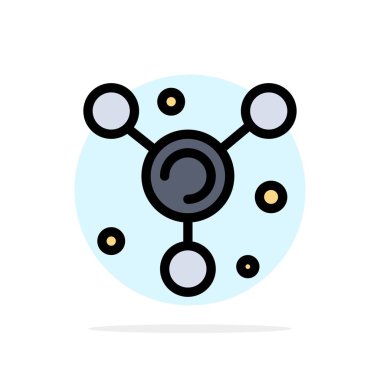 Atom, Molekül, Bilim Soyut Daire Arka Plan Düz renk Ic