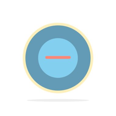 Hayır, Ekle, Daha Az Soyut Daire Arka Plan Düz renk Simgesi