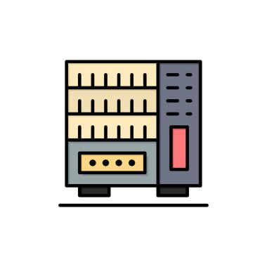 Mobilya, Iç, Gardırop, Çekmece Düz Renk Simgesi. Vektör i