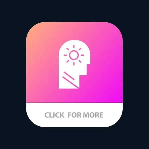 Brain, Control, Mind, Setting Mobile App Button. Android и IOS — стоковый вектор