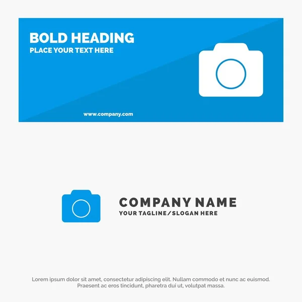 Camera, Image, Basic, Ui SOlid Icon Website Banner and Business — Stock Vector