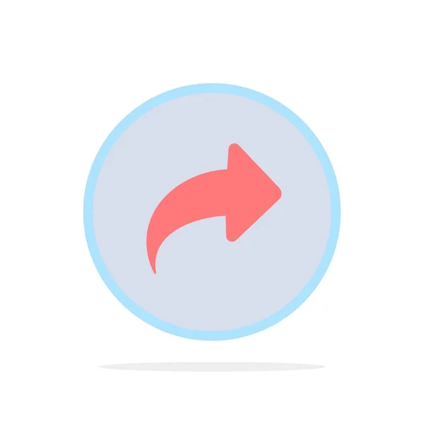 Basic, pijl, rechts, UI abstracte cirkel achtergrond platte kleur IC — Stockvector
