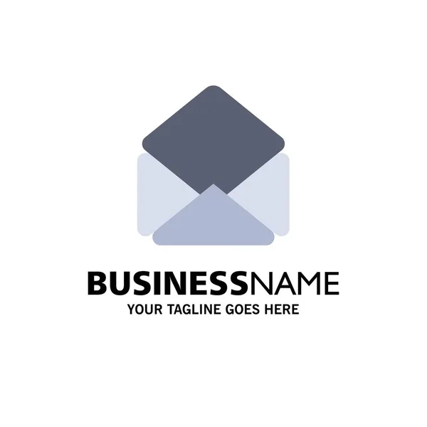 Mail, Email, Open Business Logo Template. Warna Rata - Stok Vektor