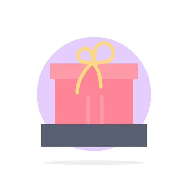 Regalo, Caja, Pascua, Naturaleza Círculo abstracto Fondo Color plano — Vector de stock