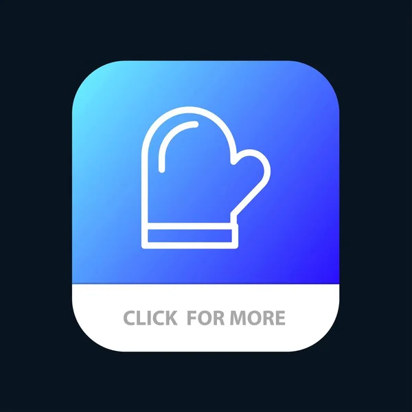 Handschuh, Topflappen, Handschuhe, Küche, Backofen mobile App-Taste. Das ist nicht der Fall. — Stockvektor