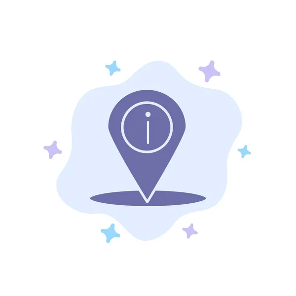 Localização, Navegação, Lugar, informação Blue Icon on Abstract Cloud Ba — Vetor de Stock