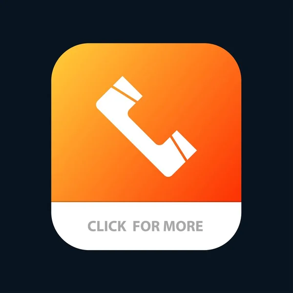 Apel, Contact, Telefon, Telefon Mobile App Button. Android și cu mine — Vector de stoc