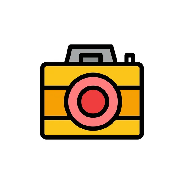 Camera, computer, digitale, technologie platte kleur pictogram. Vector i — Stockvector