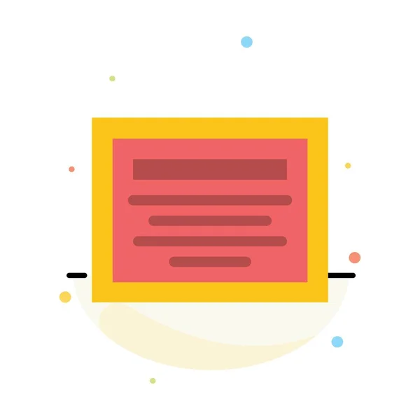 Educação, Arquivo, Nota Abstract Flat Color Icon Template — Vetor de Stock