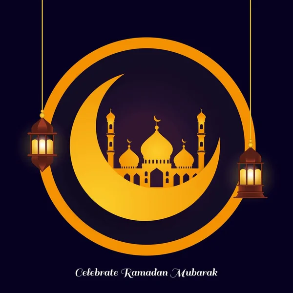 Abstrato ramadã Kareem islâmico festival vetor fundo — Vetor de Stock