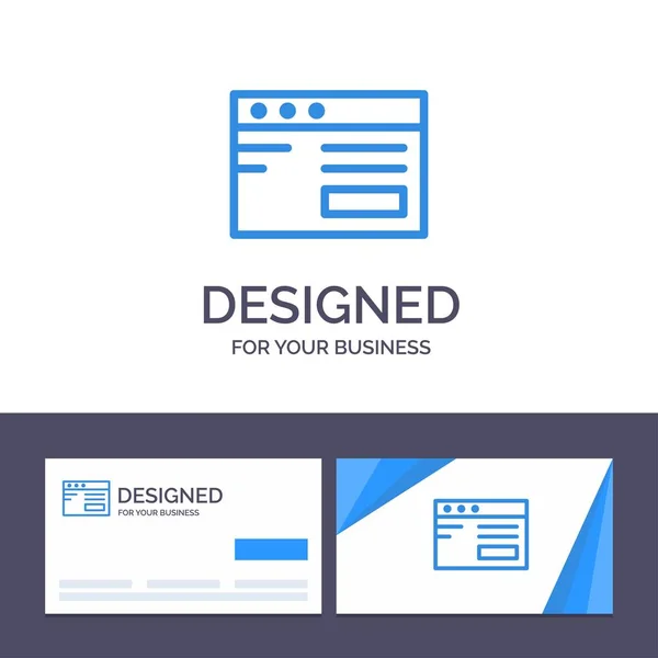 Šablona Creative Business Card a logo pro web, Internet, studium, — Stockový vektor