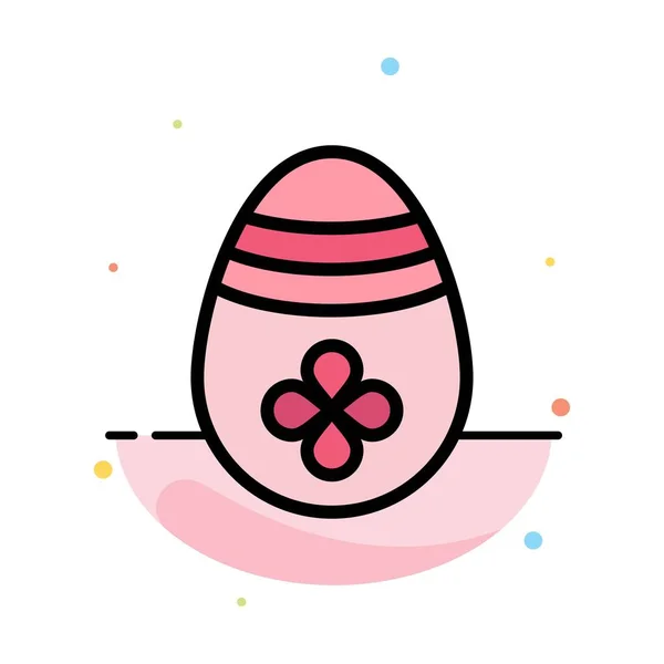 Украшение, Пасха, Пасхальное яйцо, Яйцо икона плоского цвета Tem — стоковый вектор
