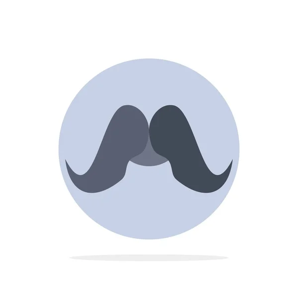 Snor, hipster, movember, mannelijke, mannen plat kleur pictogram vector — Stockvector