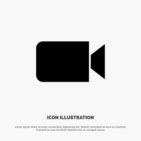 Camera, Image, Basic, Ui solid Glyph Icon vector — Stock Vector