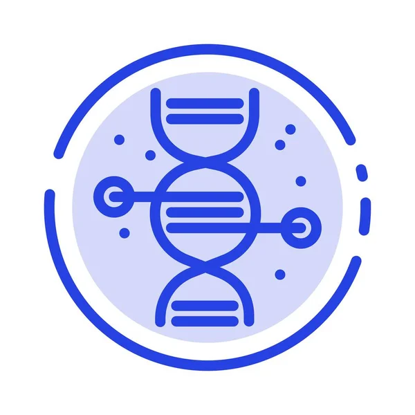 Gesundheitswesen, Medizin, Knochenblau gestrichelte Linie Symbol — Stockvektor