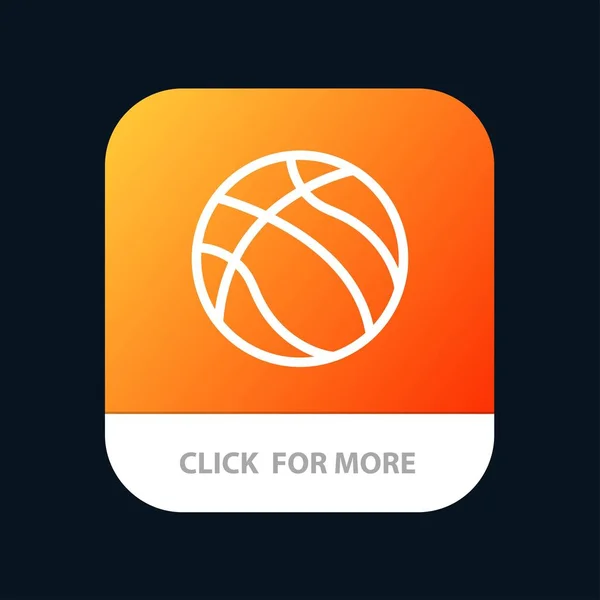 Ball, Basketball, nba, Sport mobile App-Taste. Android und iOS — Stockvektor