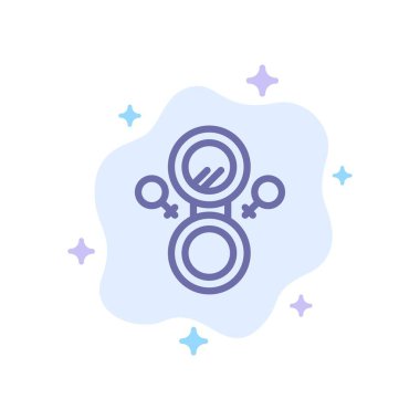 Soyut bulut arka planda ayna, sekiz, sembol mavi simgesi