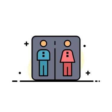 Aşağı, Asansör, makine, otel Iş logosu şablonu. Flat Colo