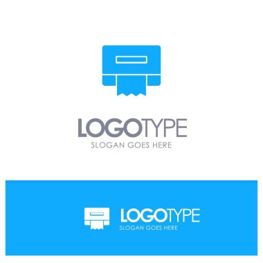Temizlik, Kağıt, Doku Mavi Katı Logo sloganı için yer ile