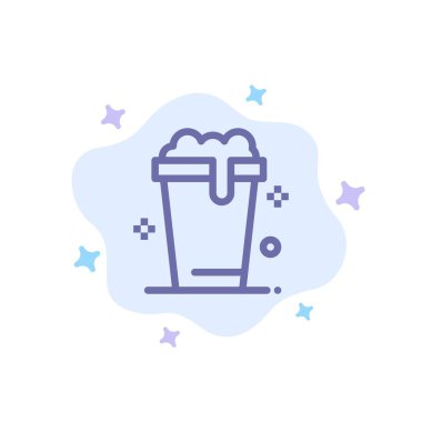 Cam, Çorba, Yıkama, Soyut Bulut Backgrou Mavi Simge Temizleme